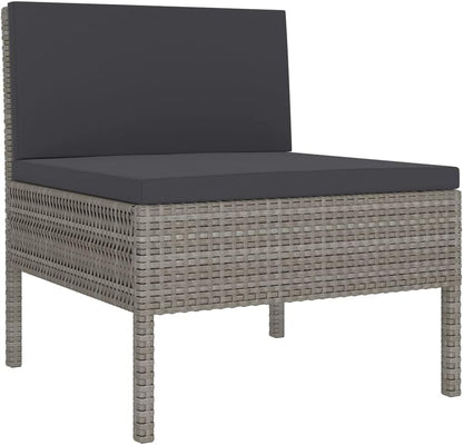 🌿 Outdoor Patio Furniture Set – Cushioned Rattan Sofa Lounge 🪑✨