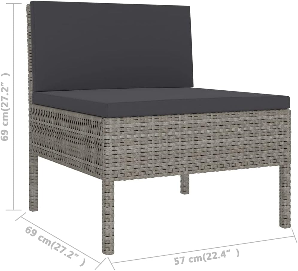 🌿 Outdoor Patio Furniture Set – Cushioned Rattan Sofa Lounge 🪑✨