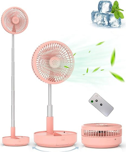 🌬️ Portable Standing Fan ❄️ | Rechargeable Oscillating Fan ✨ | Travel & Camping Cooler Breeze 🏕️