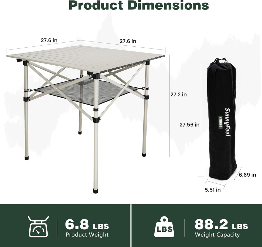 🏕️ Folding Camping Table 🌿 | Lightweight Outdoor Aluminum Desk ✨ | Travel & Picnic Essential 🧺