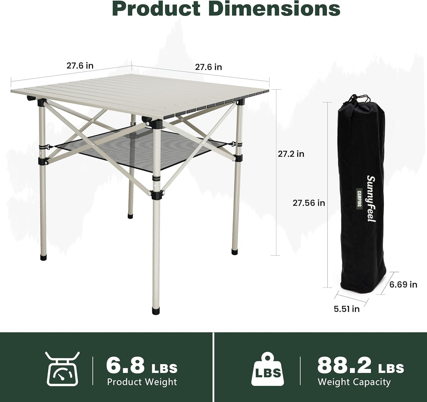 🏕️ Folding Camping Table 🌿 | Lightweight Outdoor Aluminum Desk ✨ | Travel & Picnic Essential 🧺