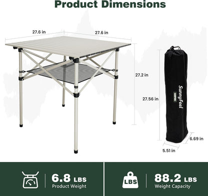 🏕️ Folding Camping Table 🌿 | Lightweight Outdoor Aluminum Desk ✨ | Travel & Picnic Essential 🧺