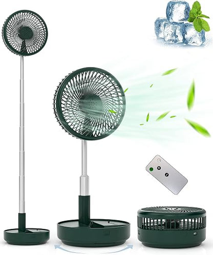 🌬️ Portable Standing Fan ❄️ | Rechargeable Oscillating Fan ✨ | Travel & Camping Cooler Breeze 🏕️