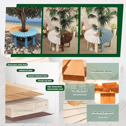 Semi-Circle Outdoor Bench 🏡 Patio Garden Seating Set | Curved Backyard Lounge Sofa 🌿 | Modern Conversation Bench