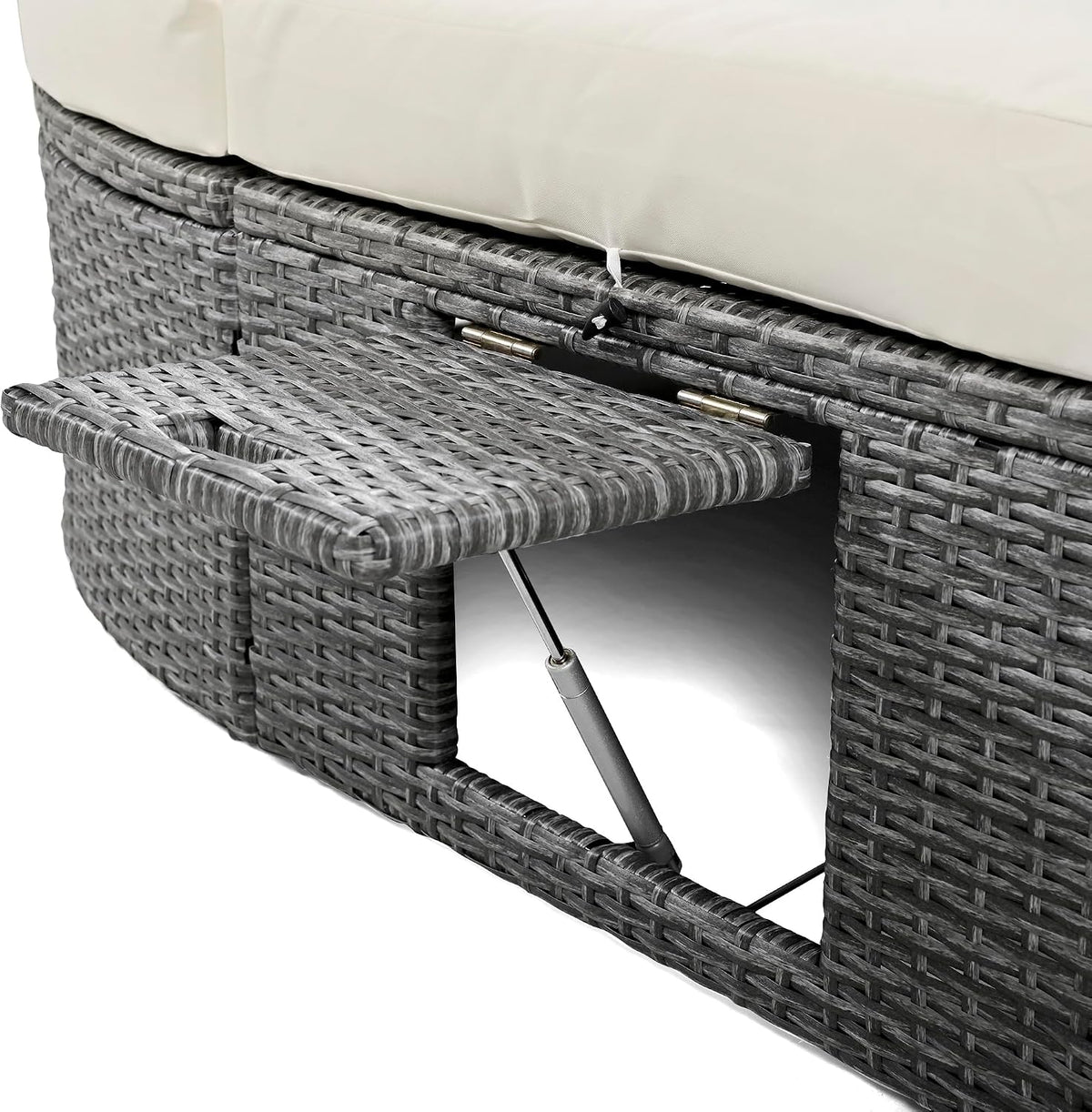 🌴 Outdoor Adjustable Daybed – Rattan Lounge Recliner Sofa 🛋️✨