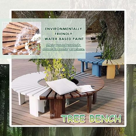 Semi-Circle Outdoor Bench 🏡 Patio Garden Seating Set | Curved Backyard Lounge Sofa 🌿 | Modern Conversation Bench