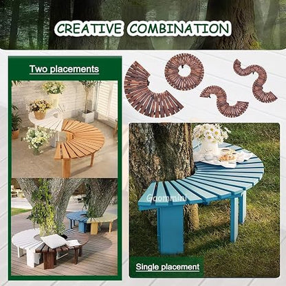 Semi-Circle Outdoor Bench 🏡 Patio Garden Seating Set | Curved Backyard Lounge Sofa 🌿 | Modern Conversation Bench