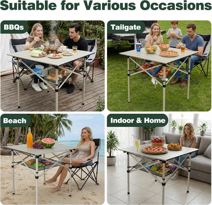 🏕️ Folding Camping Table 🌿 | Lightweight Outdoor Aluminum Desk ✨ | Travel & Picnic Essential 🧺