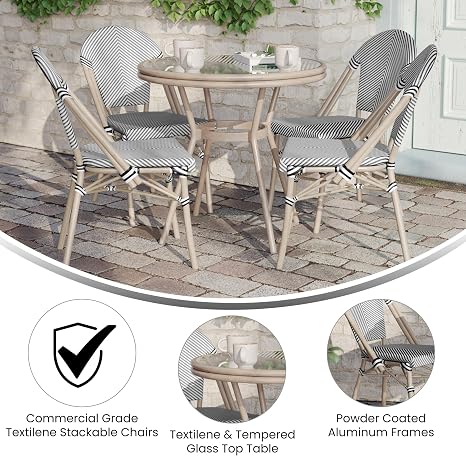 Modern Outdoor Dining Chairs 🏡 Patio Rattan Armchair Set