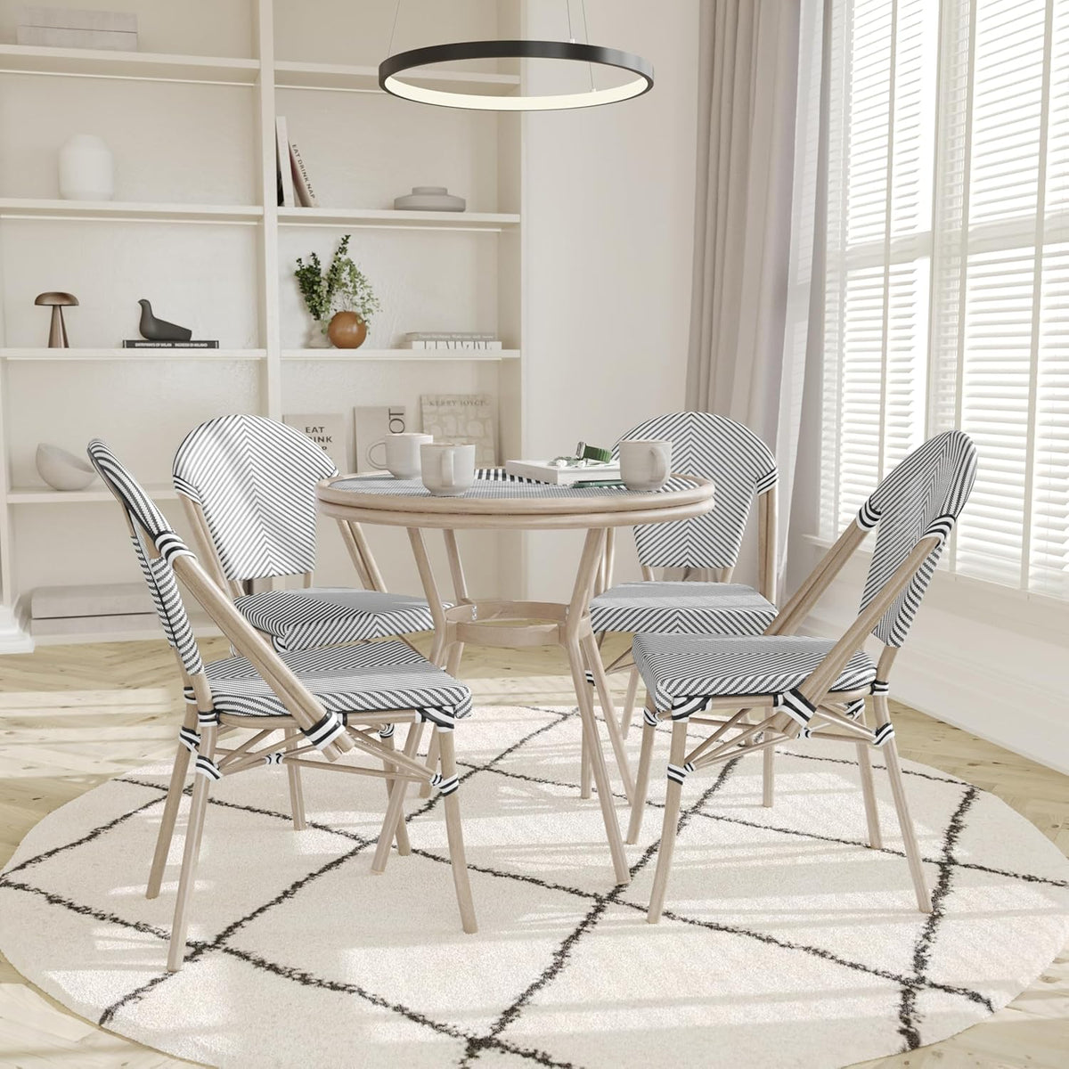Modern Outdoor Dining Chairs 🏡 Patio Rattan Armchair Set